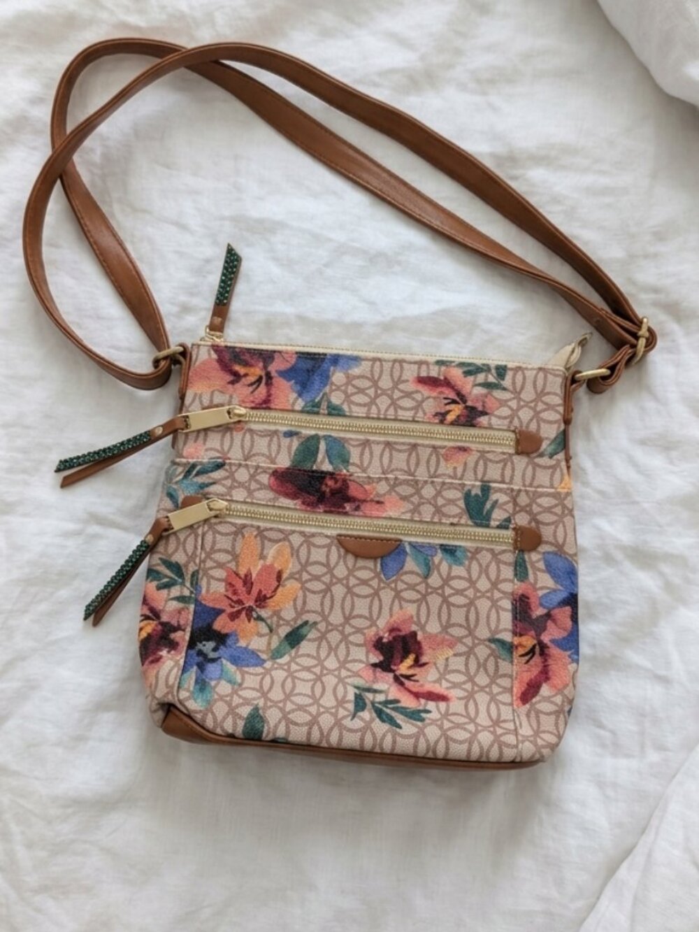 The Sak Collective Floral Beaded Crossbody Bag